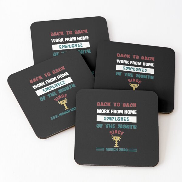 Item preview, Back To Back Work From Home Employee of The Month - Funny Saying designed and sold by NSTeeDesign.