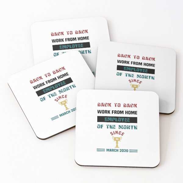 Item preview, Back To Back Work From Home Employee of The Month - Funny Saying designed and sold by NSTeeDesign.