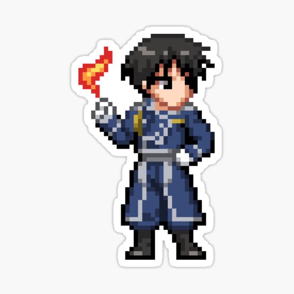 Item preview, Roy Mustang Full Metal Alchemist Pixel Art designed and sold by AustraliaAbove.