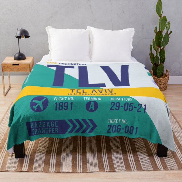 Item preview, Tel Aviv (TLV) Airport Code Baggage Tag designed and sold by SLAG-Creative.