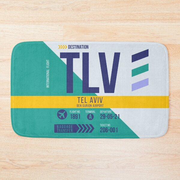Item preview, Tel Aviv (TLV) Airport Code Baggage Tag designed and sold by SLAG-Creative.
