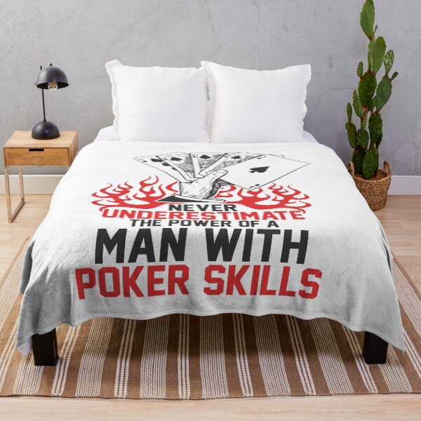 Item preview,  'NEVER UNDERESTIMATE A MAN WITH POKER SKILLS' COLLECTION designed and sold by JRM Tees & More Store.