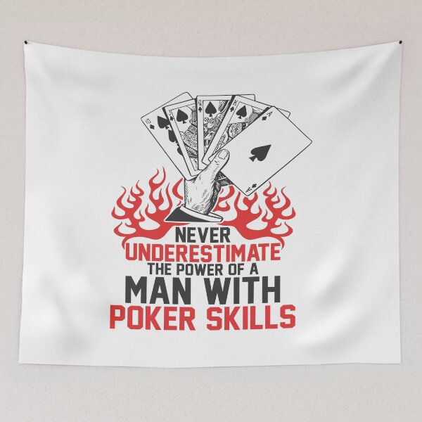 Item preview,  'NEVER UNDERESTIMATE A MAN WITH POKER SKILLS' COLLECTION designed and sold by JRM Tees & More Store.