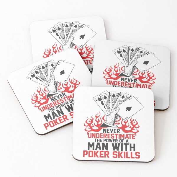 Item preview,  'NEVER UNDERESTIMATE A MAN WITH POKER SKILLS' COLLECTION designed and sold by JRM Tees & More Store.