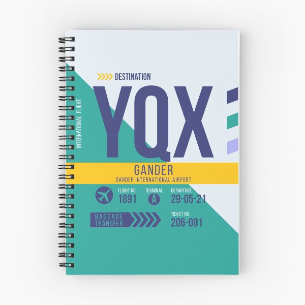 Item preview, Gander (YQX) Airport Code Baggage Tag designed and sold by SLAG-Creative.
