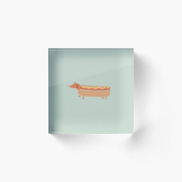 Hot Diggity Dog Acrylic Block
