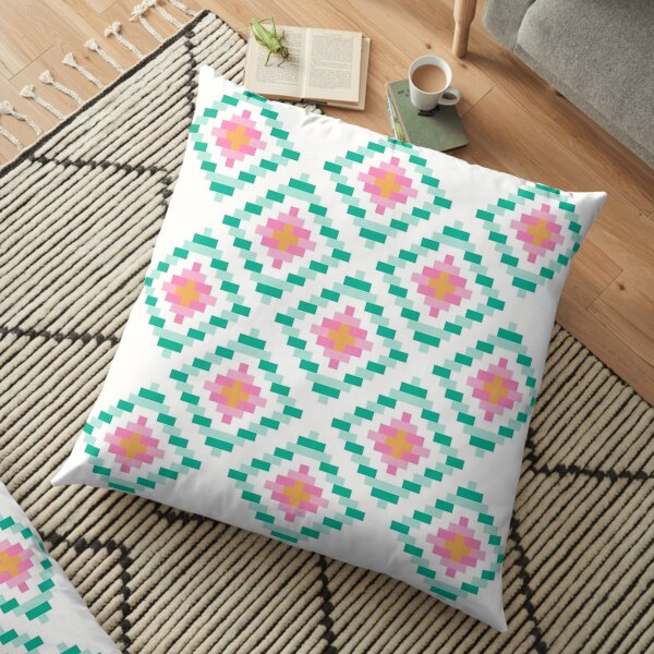 Pink and Green Aztec Merchandise Floor Pillow