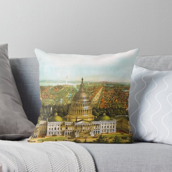 Item preview, Washington DC Bird's Eye View Lithograph - Circa 1871 designed and sold by warishellstore.