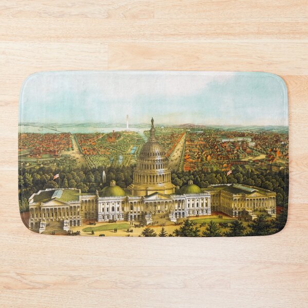Item preview, Washington DC Bird's Eye View Lithograph - Circa 1871 designed and sold by warishellstore.