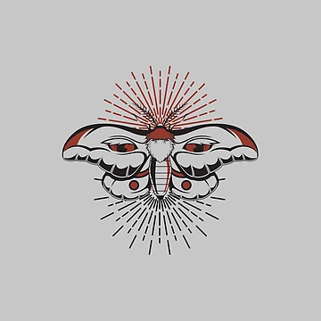 Artwork thumbnail, All Seeing Moth by RedsStickerShop