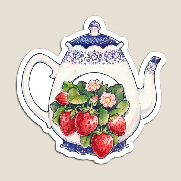 Aperçu de l'œuvre Théière à la fraise créée et vendue par DesignsBySloan.