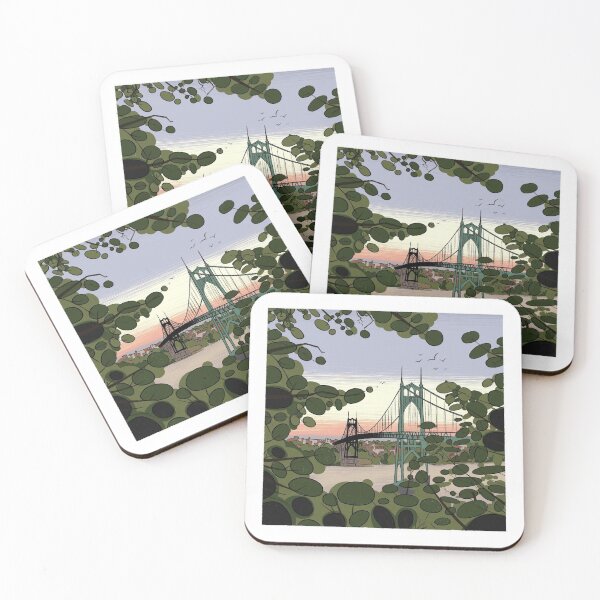 Item preview, St. John's Bridge, Portland, OR Digital Drawing designed and sold by Sketchit2004.