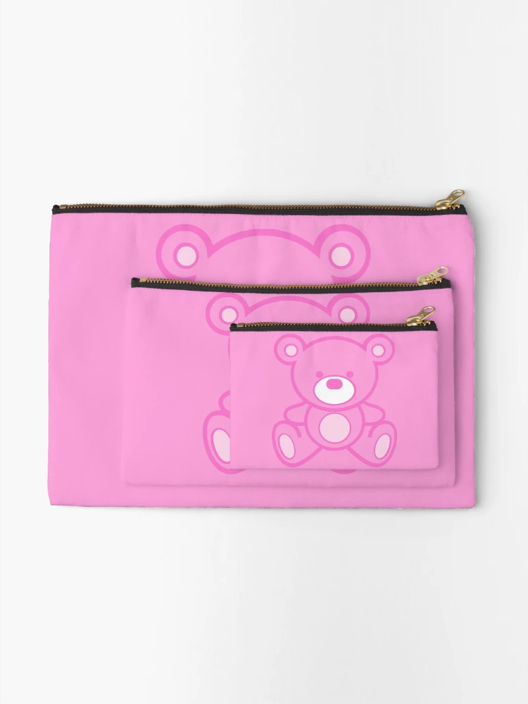 Thumbnail 2 of 4, Zipper Pouch, Pink Teddy designed and sold by RedsStickerShop.