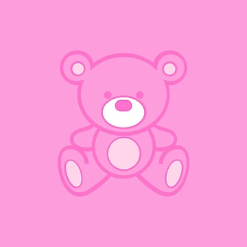 Artwork thumbnail, Pink Teddy by RedsStickerShop