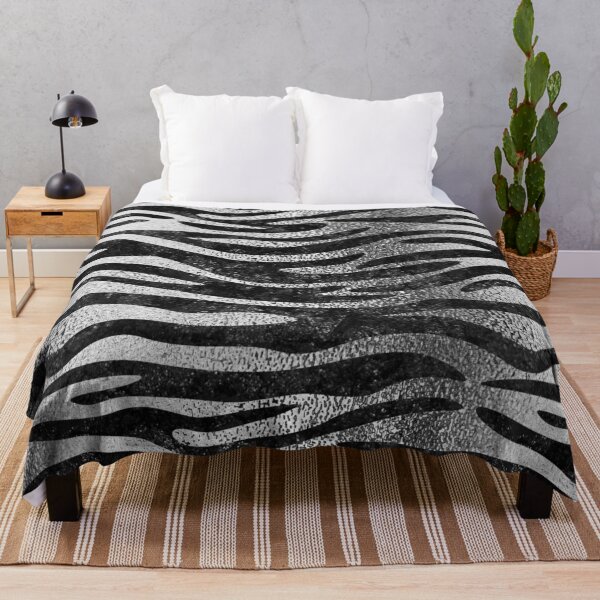 Item preview, Silver Glitter Zebra pattern designed and sold by Printedarts.