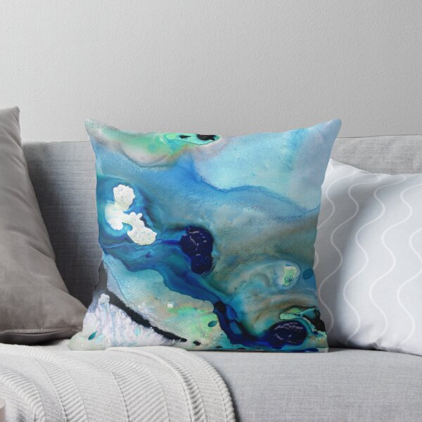 Artikelvorschau, Blaue moderne Kunst – Opal Shore – Sharon Cummings entworfen und verkauft von Sharon Cummings Art.