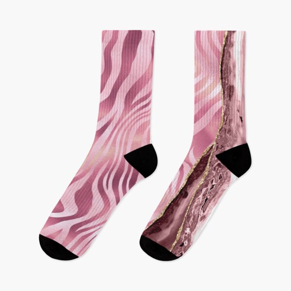Item preview, Iridescent Pink Zebra Stripes and Granite designed and sold by WOW TeesAndThings.