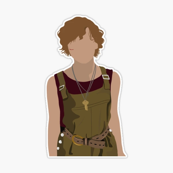 Beverly Marsh overalls  Sticker for Sale by aestheticctrash