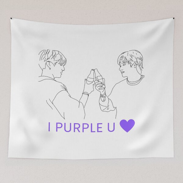 Item preview, Taekook I Purple U Design designed and sold by KpopOD.