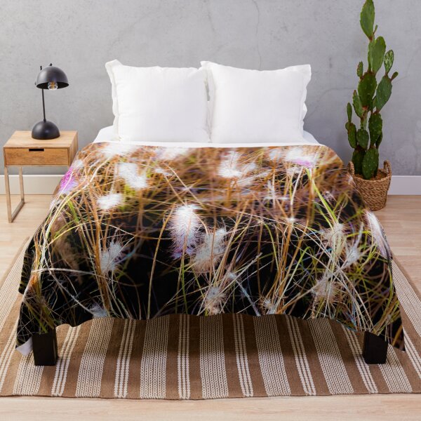 Item preview, Closeup blooming pink grass flowers field abstract designed and sold by Mrvell.