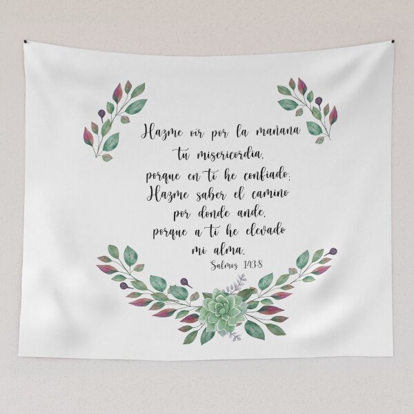 Item preview, Hazme oír por la mañana tu misericordia, spanish bible verse. Salmos 143:8 designed and sold by latiendadearyam.