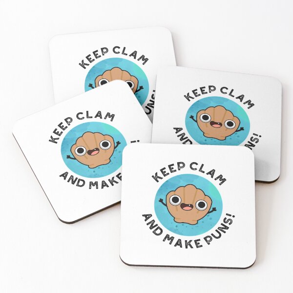 Item preview, Keep Clam And Make Puns Funny Shell Puns  designed and sold by punnybone.
