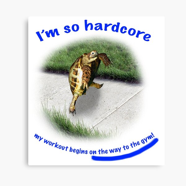 Tortoise - hardcore workout Canvas Print