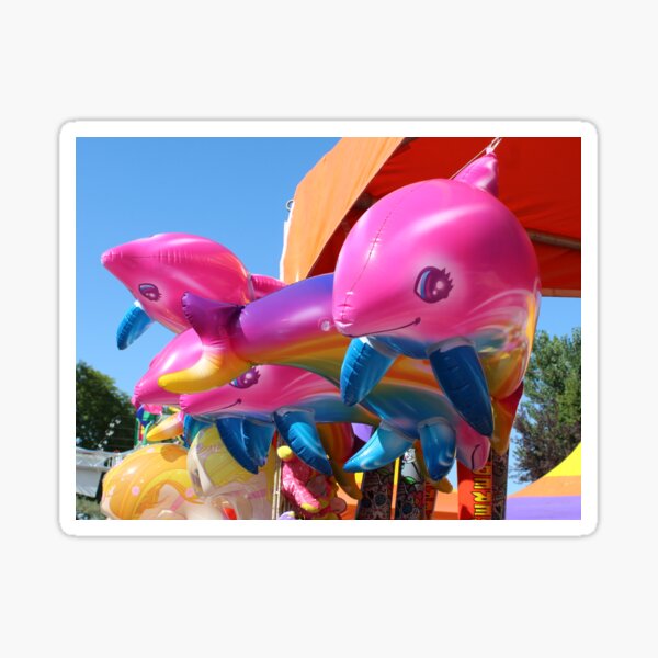 Carnival Inflatable Dolphin Toys Photo Sticker