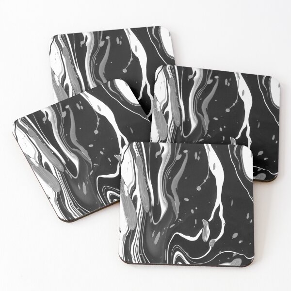 Item preview, Black and White Abstract Painting designed and sold by ind3finite.