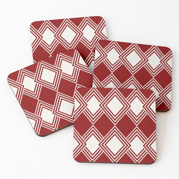 Item preview, Geometry pattern on a red background designed and sold by Chamaiporn Pangtorn.