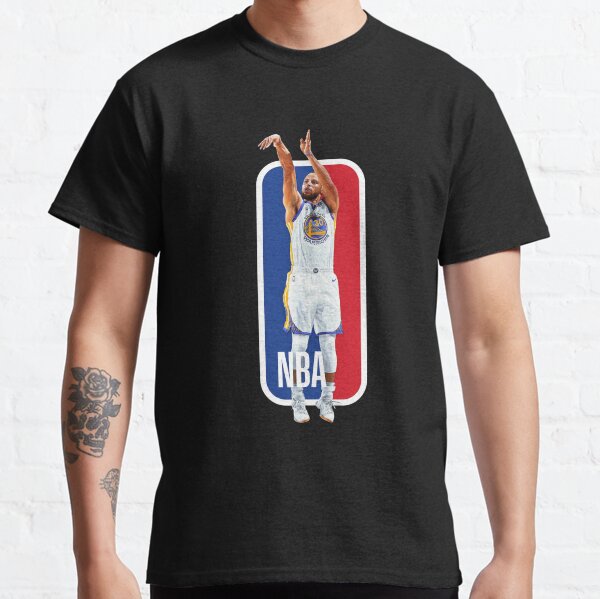 Stephen Curry sur le logo de la NBA T-shirt classique