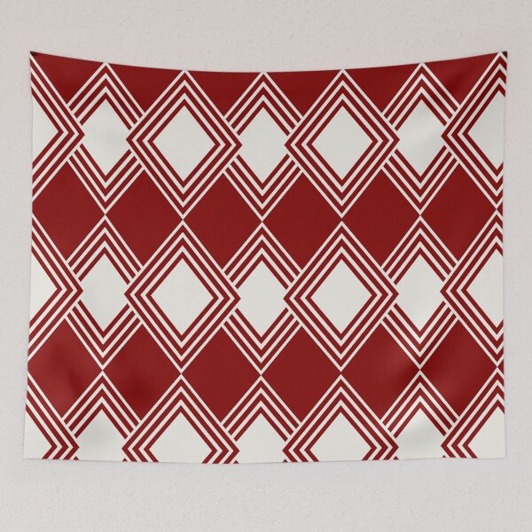Item preview, Geometry pattern on a red background designed and sold by Chamaiporn Pangtorn.