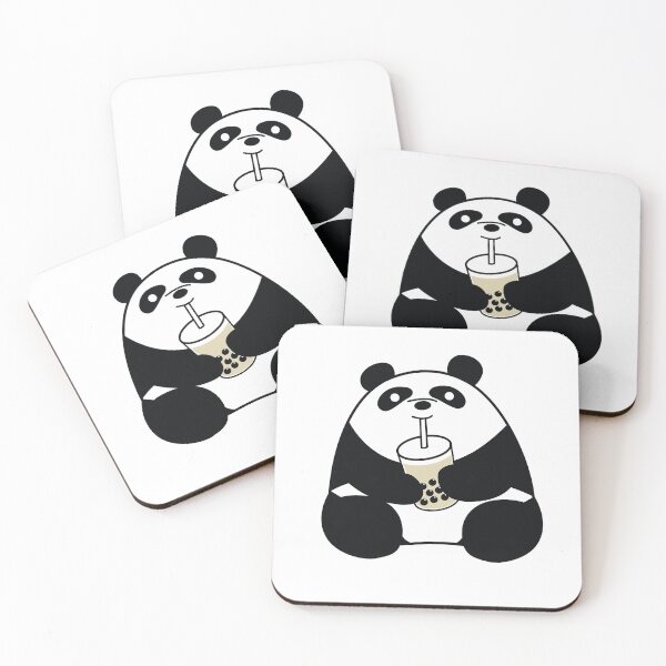 Item preview, Chubby Panda Drinking Boba Milk Tea designed and sold by bobalogy.