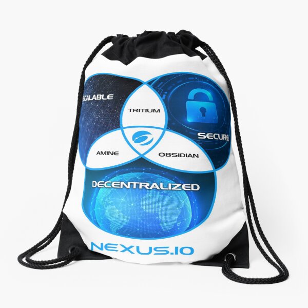Nexus Official TAO Framework (Tritium, Amine, Obsidian) Drawstring Bag
