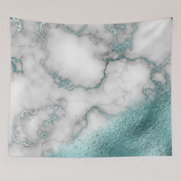 Item preview, Teal Vein Marble and Teal Foil designed and sold by WOW TeesAndThings.