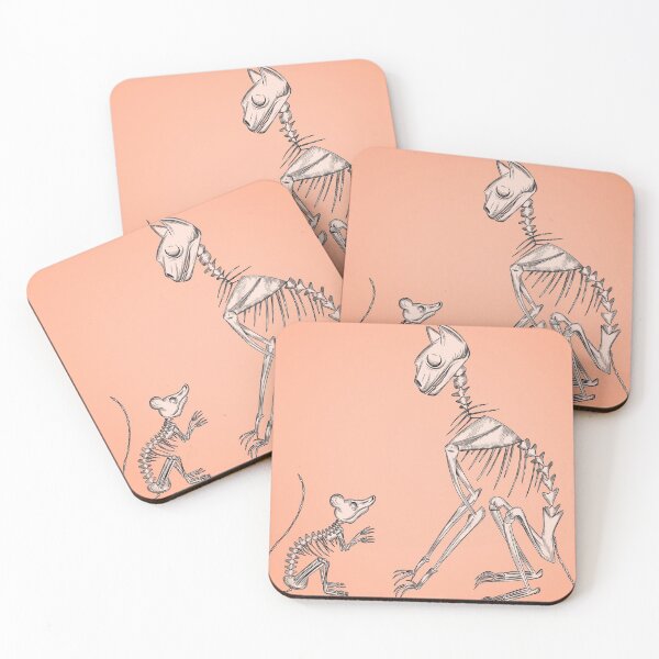 Item preview, Skeleton cat and mouse designed and sold by serotonin-art.