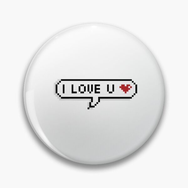 Item preview, 8-bit i love you text message with blocky letters designed and sold by justformyself.