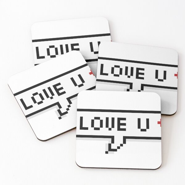 Item preview, 8-bit i love you text message with blocky letters designed and sold by justformyself.