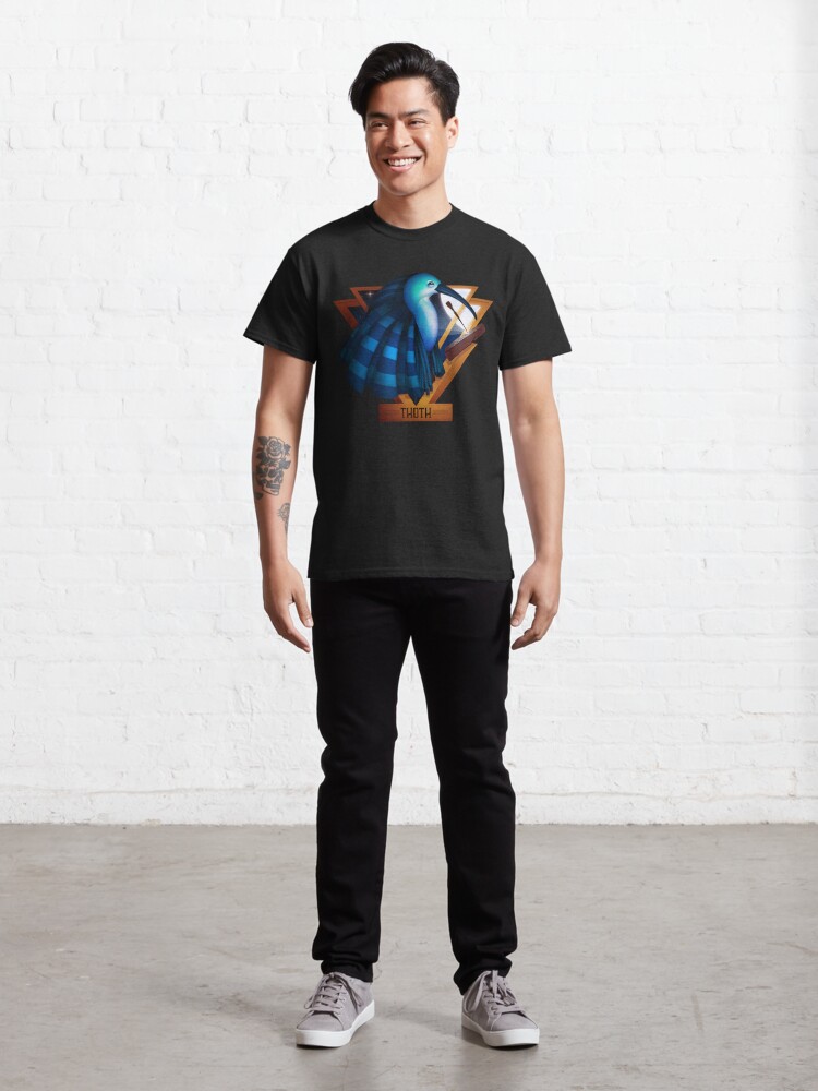 Alternate view of Egyptian Mythology Science and Magic God Thoth Classic T-Shirt