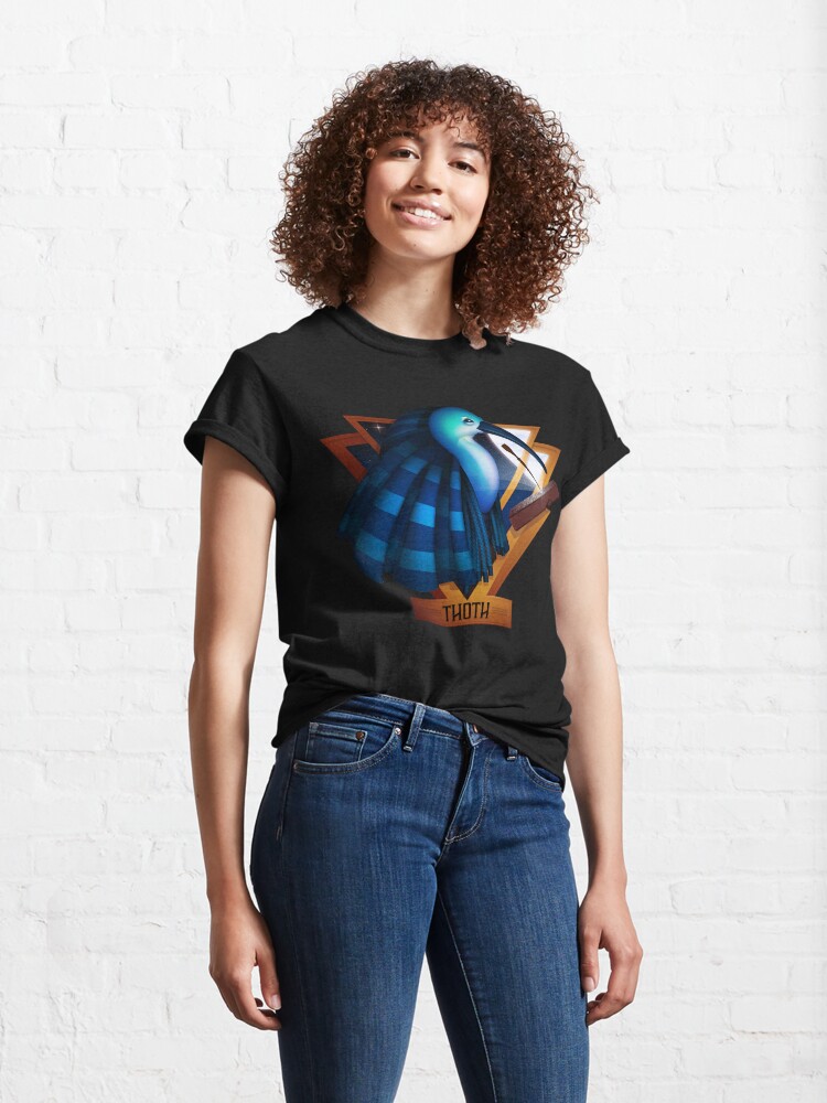 Thumbnail 4 of 7, Classic T-Shirt, Egyptian Mythology Science and Magic God Thoth designed and sold by DiggerDesignsNY.