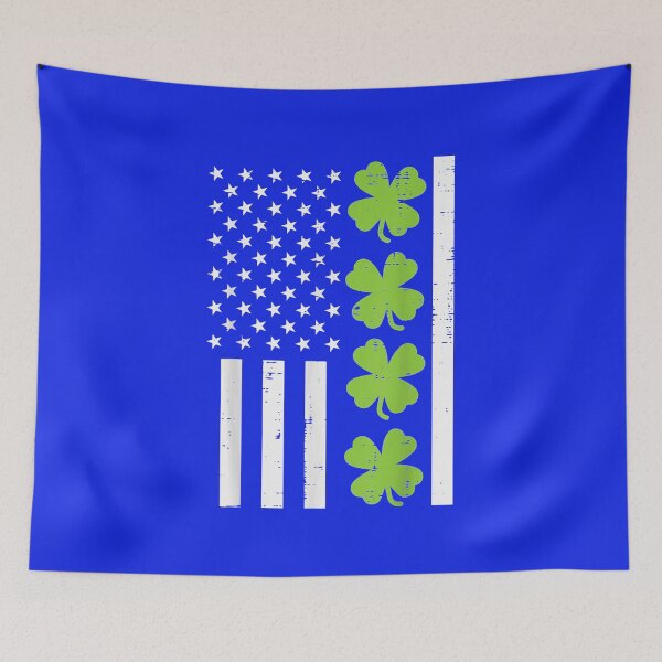Item preview, US America Flag Shamrock Clover St Patricks Day designed and sold by nancymachado.