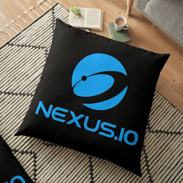 Nexus.io Official Globe Blue Floor Pillow