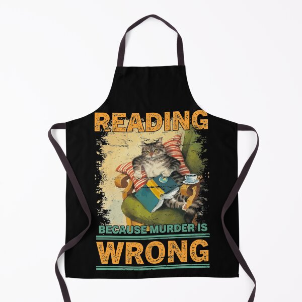 Item preview, Reading Because Murder Is Wrong Funny Cat Love Book designed and sold by BaseStore.
