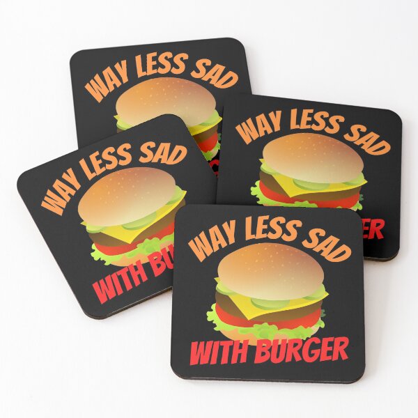 Item preview, Copy of Way Less Sad With Burger Orange and Red Design designed and sold by SweetAndSpice.