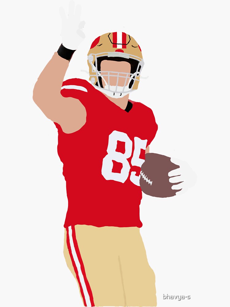 Kittle Jersey Red Sticker for Sale by reevevi