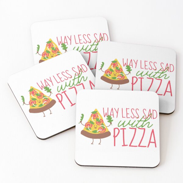 Item preview, Way Less Sad With Pizza Smiley Face designed and sold by SweetAndSpice.