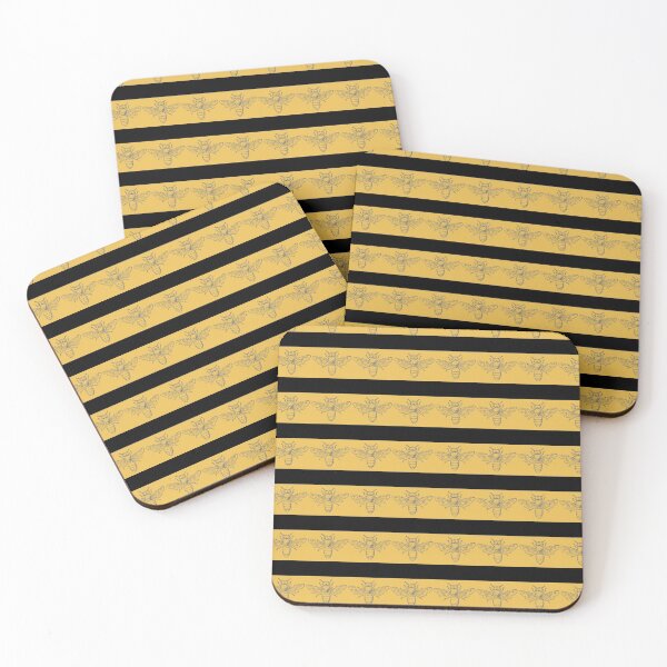 Item preview, Honey Bees all in a line pattern designed and sold by Art by Marilynn Methven.