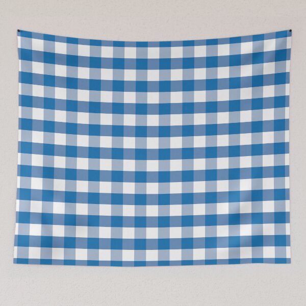 Item preview, Jumbo Biscayne Bay Blue Gingham Check Square Pattern designed and sold by paperandfrill.