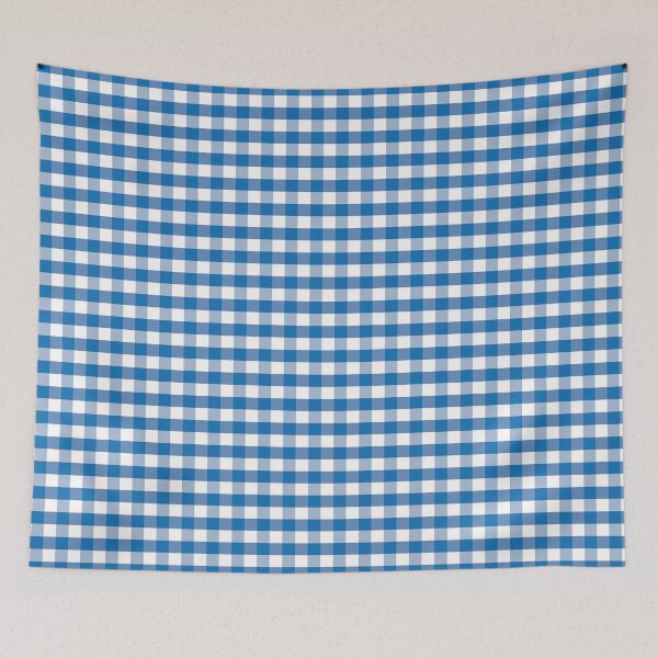 Item preview, Large Biscayne Bay Blue Gingham Check Square Pattern designed and sold by paperandfrill.
