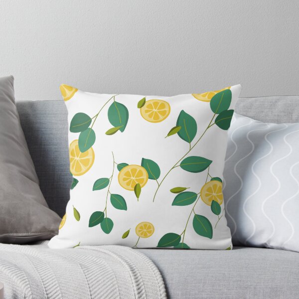 Item preview, pattern with lemon slices and branches of a lemon tree designed and sold by milkyway555.